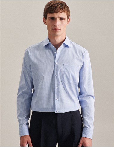 S-193640-193660-Mens Shirt Regular Fit Check/Stripes Long Sleeve
